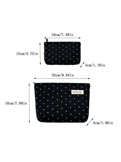Cosbai - Polka Dot Felt Cosmetic Pouch