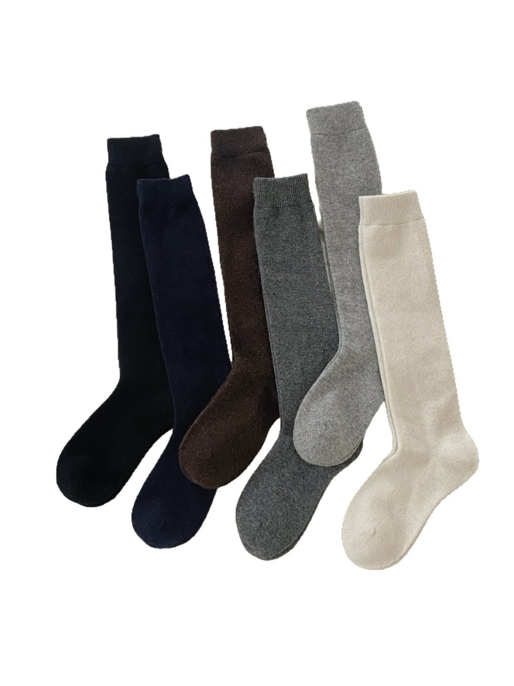 Rufia - Solid Color Long Socks for Women