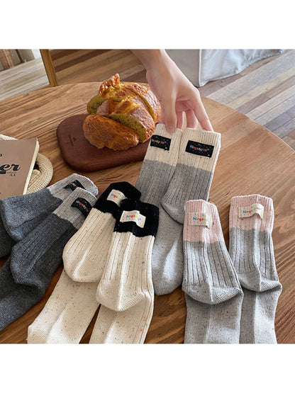 Rufia - Speckled Colorblock Crew Socks