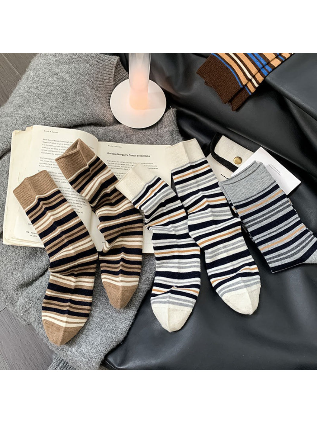 Rufia - Classic Multi-Stripe Crew Socks