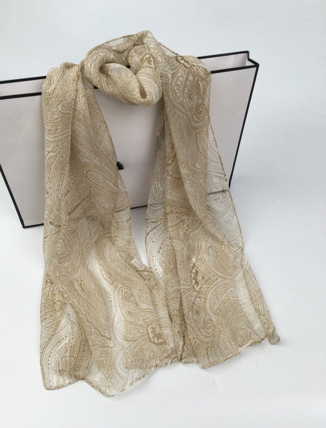 Scarvii light stylish oversized vintage paisley scarf image 6
