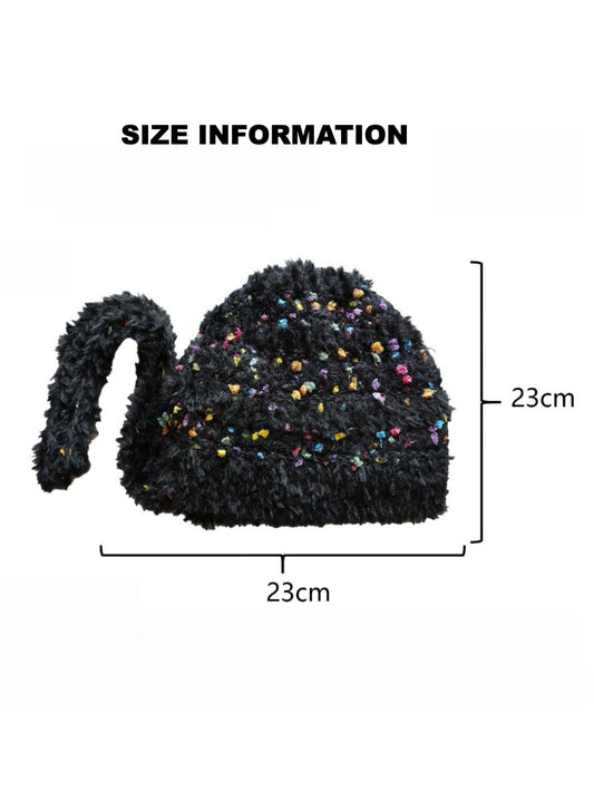 Haila - Winter Knitted Beanie with Colorful Speckled Patterns