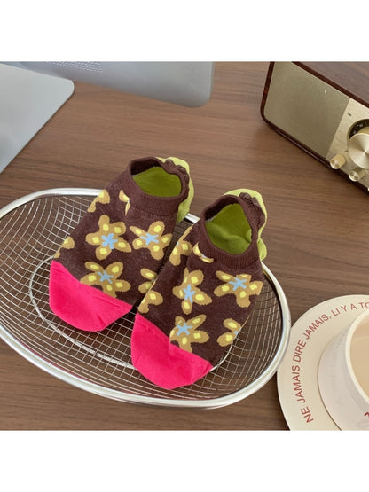 Rufia - Cute Vibrant Pattern Low Ankle Socks