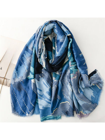 Scarvii - Abstract Botanical Brush Print Scarf