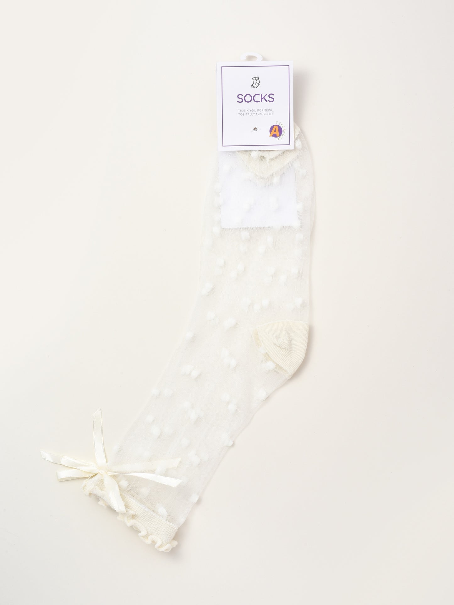 Rufia - Sheer Polka Dot Bow Socks