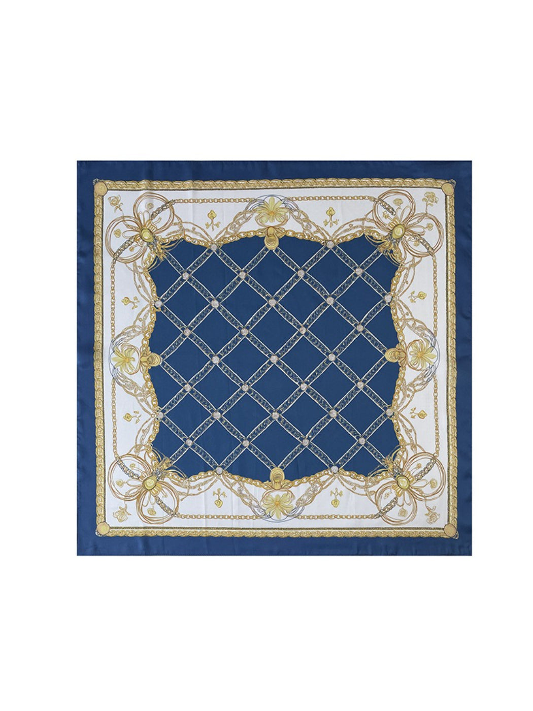 Scarvii - Chain Grid Print Square Scarf