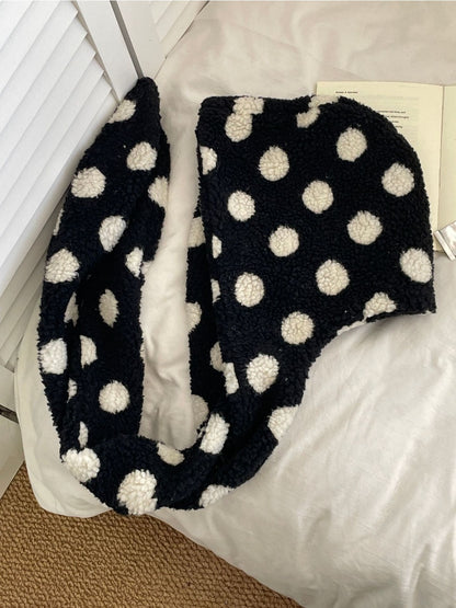 Haila Polka Dot Earflap Hat for hat styling