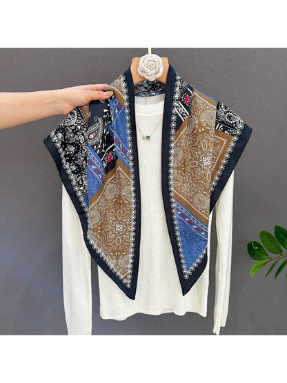 Scarvii - Patchwork Paisley Print Triangle Bandana