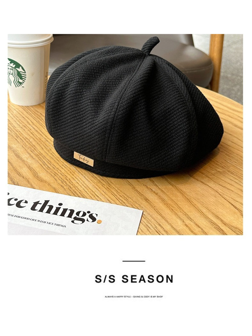 Haila - Minimal Soft Textured Classic Beret