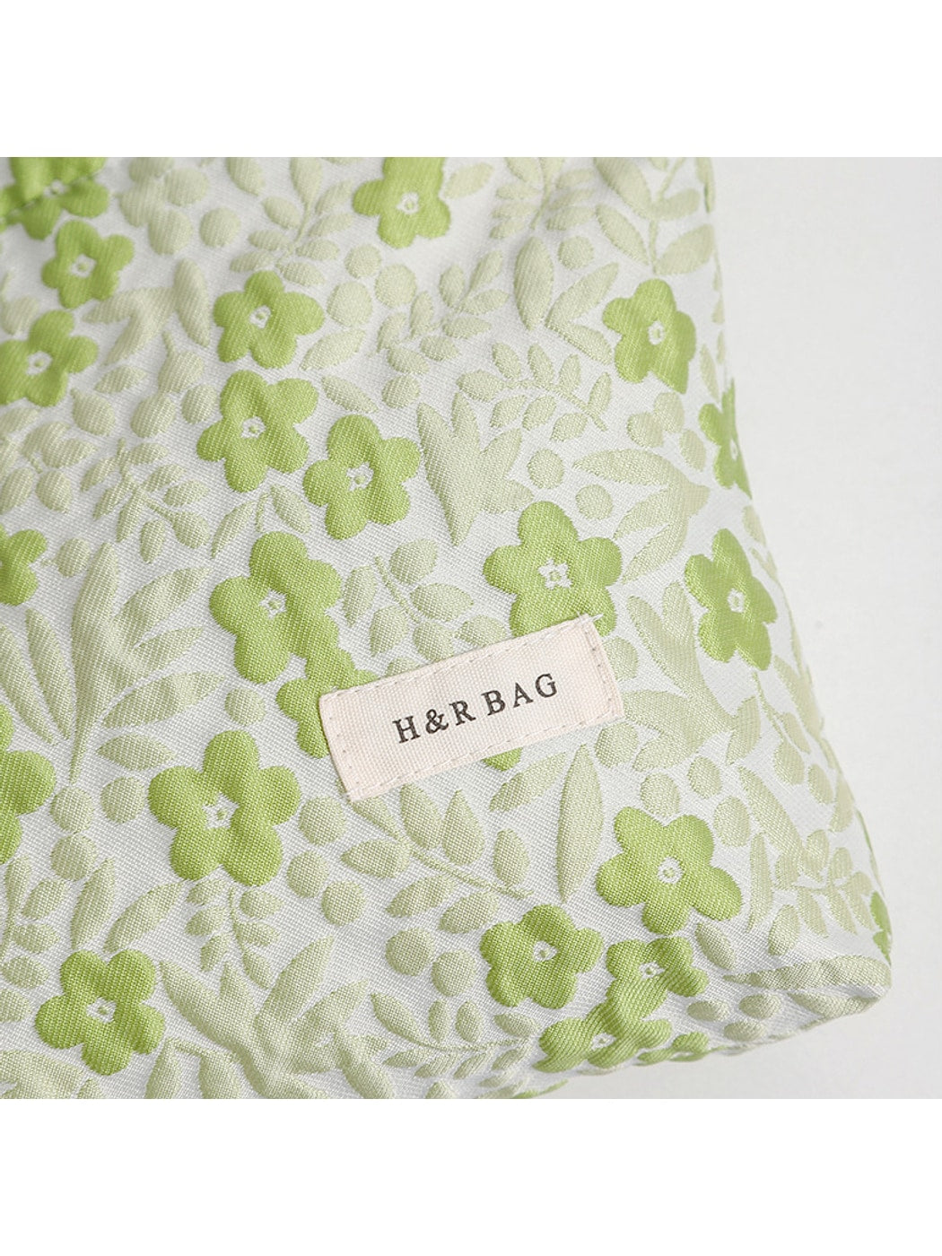 Cosbai - Light Green Floral Toiletry Organizer Bag
