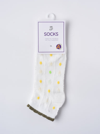 Rufia- Colorful Lace Trim Summer Low-Cut Socks