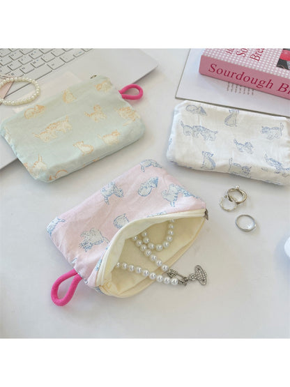 Cosbai - Coin Purse with Leopard & Cats Patterns
