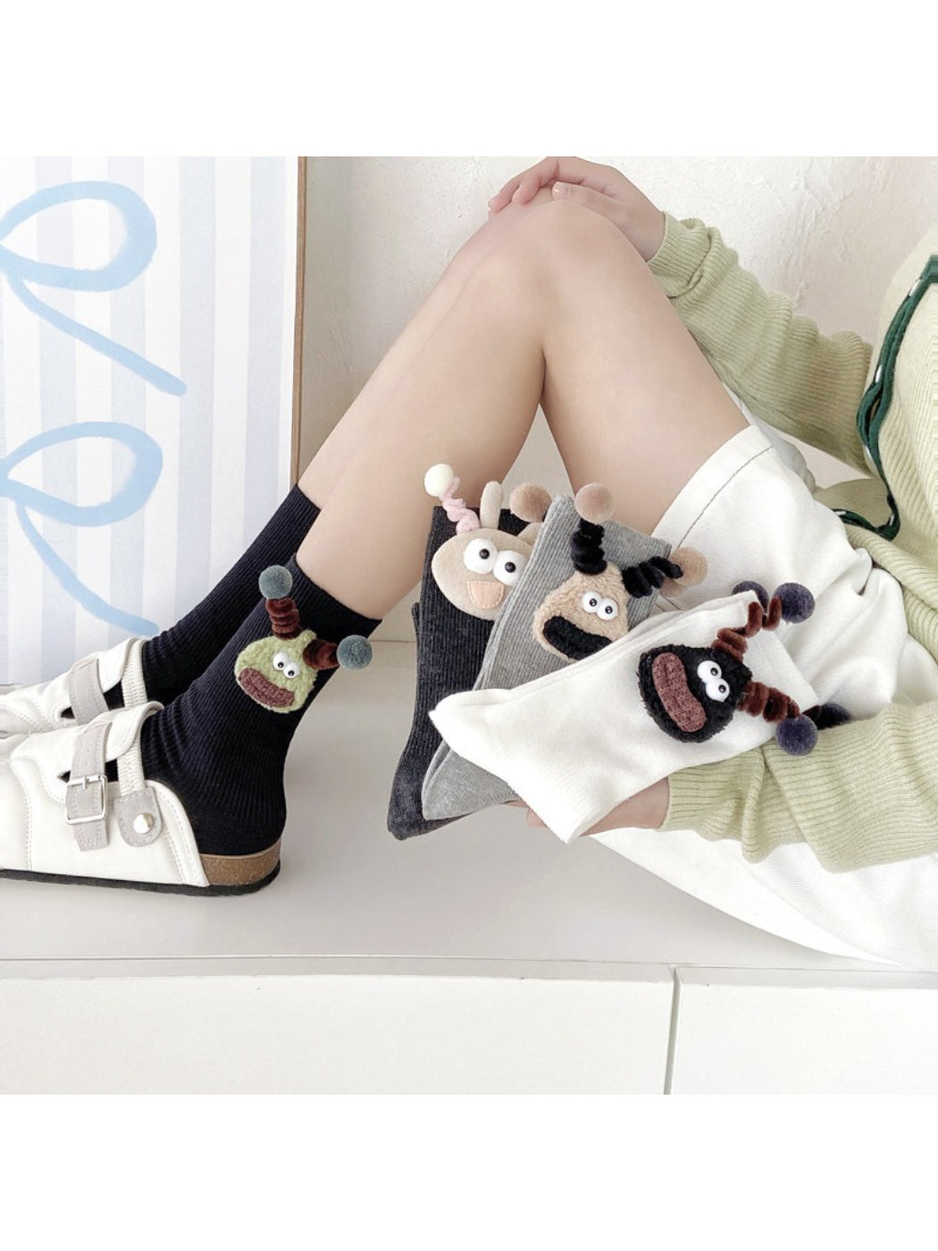 Rufia - Cute Plush Monster Cozy Socks