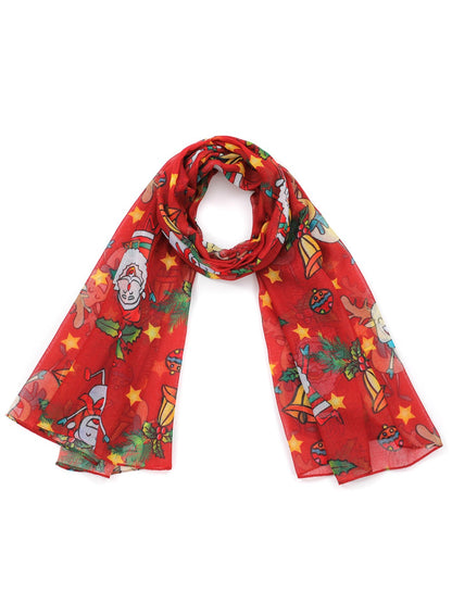 Scarvii - Christmas Reindeer Print Holiday Scarf