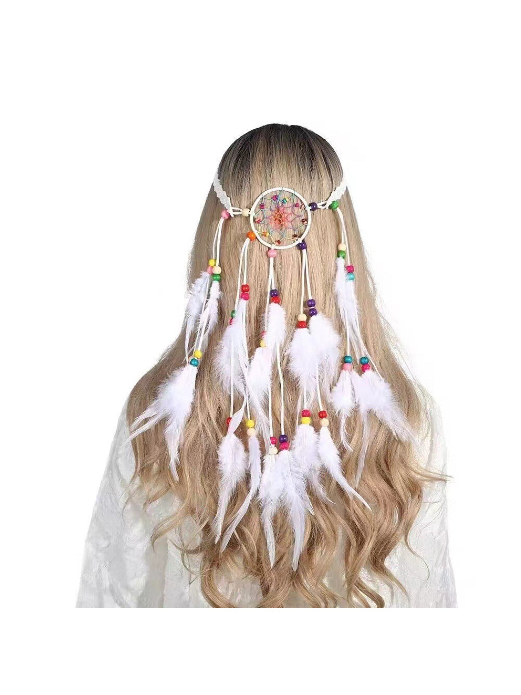 Hairish - Colorful Feather Tassel Hair Headpiece