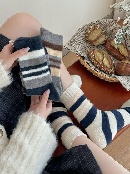 Rufia - Soft Stripe Knit Crew Socks