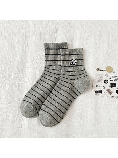 Rufia - Tiny Character Stripe Crew Socks