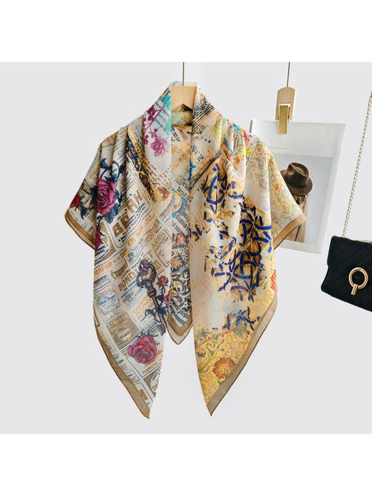 Scarvii Vintage Collage Square Scarf