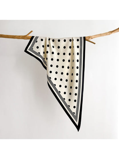 Scarvii - Polka Dot Border Square Scarf