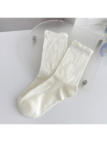 Rufia - Bow Textured Sheer Crew Socks product image 8