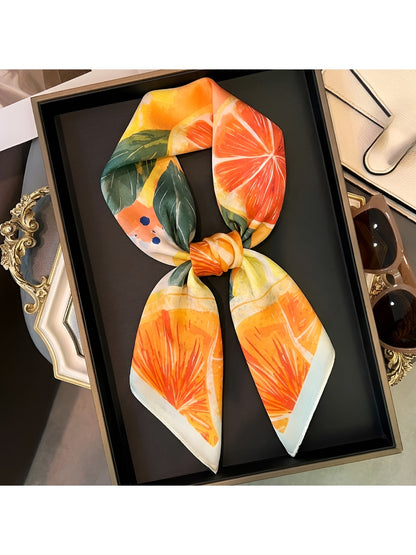Scarvii - Simple Fruit Pattern Fashion Square Scarf