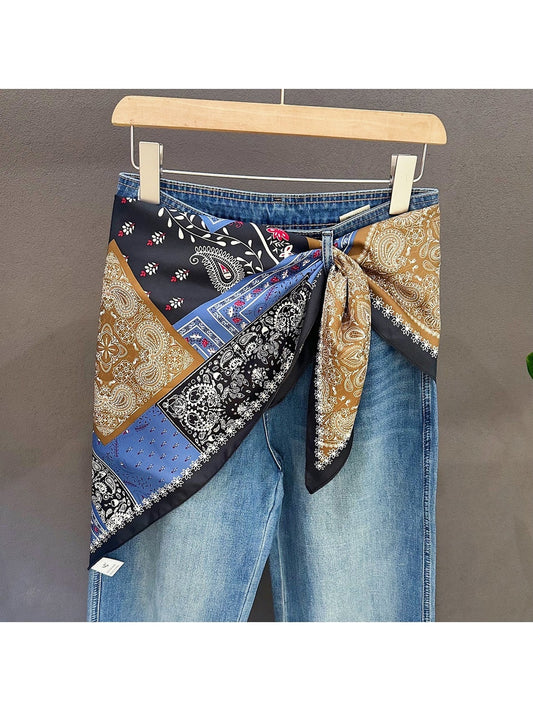 Scarvii - Patchwork Paisley Print Triangle Bandana