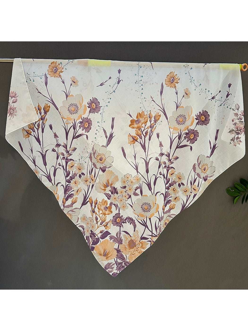 Scarvii - Light Purple Floral Pattern Square Scarf