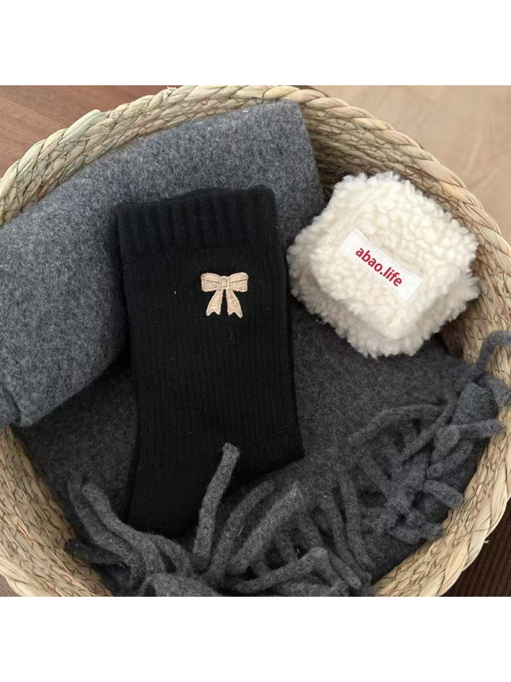 Rufia - Classic Ribbon Detail Crew Socks