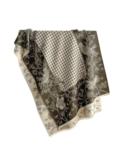 Scarvii - Bird Houndstooth Woven Texture Scarf