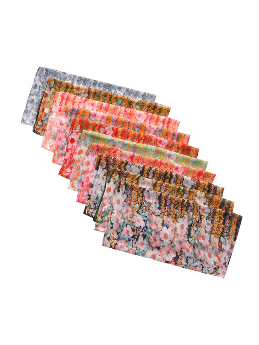 Scarvii - Floral Print Scarf - Lightweight & Elegant