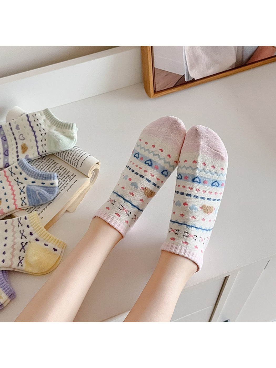 Rufia - Pastel Heart Ankle Socks product image 1