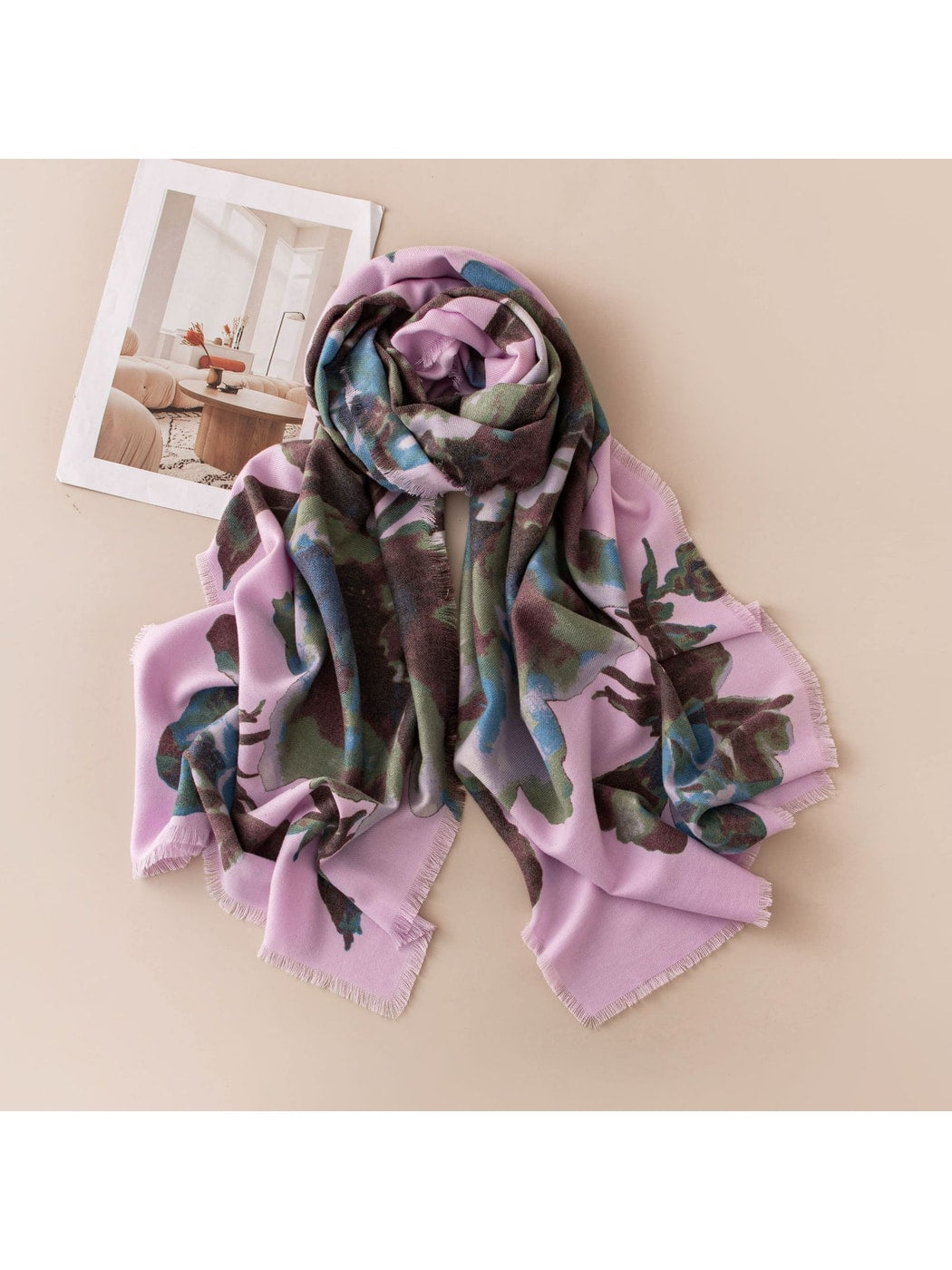 Scarvii - Retro Floral Printed Scarf