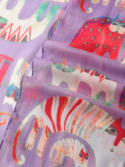 Scarvii – Abstract Cat Print Scarf
