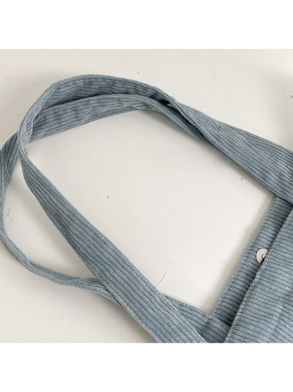 Cosbai – Embroidered Corduroy Tote Bag
