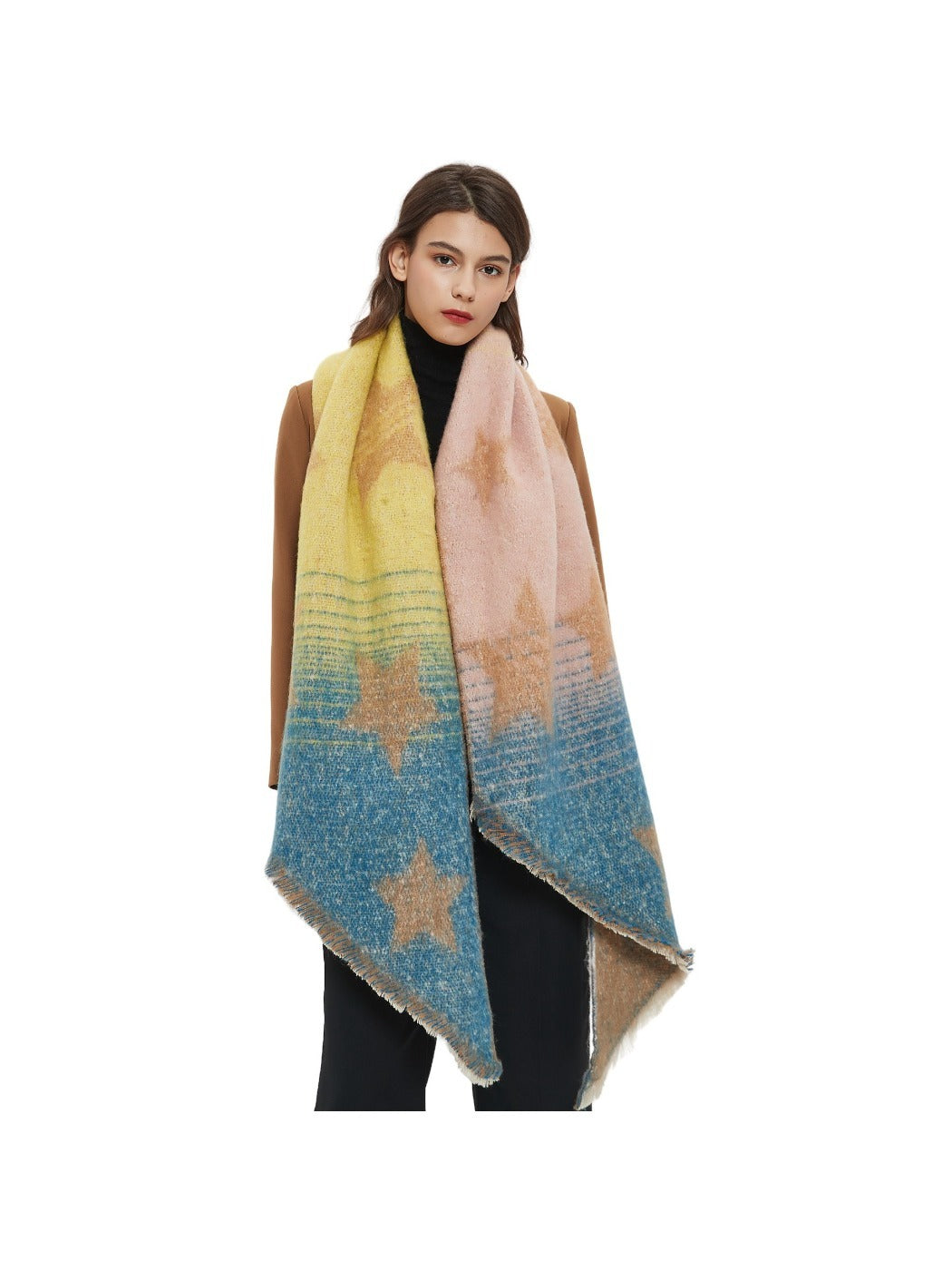 Scarvii - Winter Star-patterned Wrap Scarf for Cozy Warmth