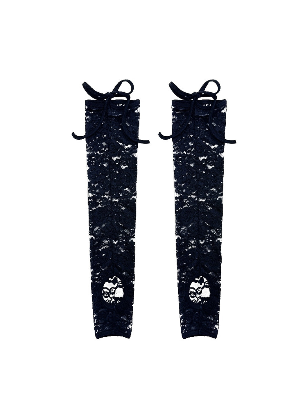 Rufia - Hollow-Out Lace Knee High Socks
