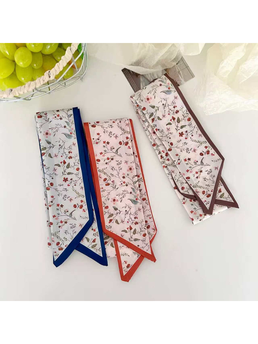 Scarvii Wildflower Border Skinny Scarf