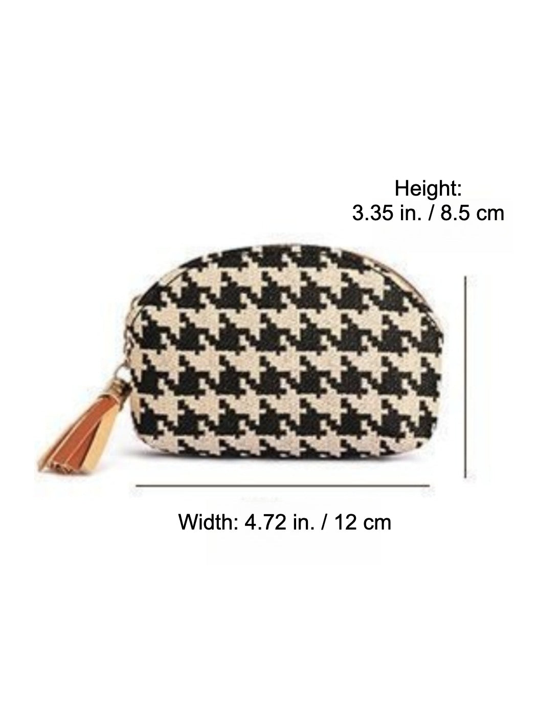 Cosbai - Houndstooth Pattern Coin Purse for Women