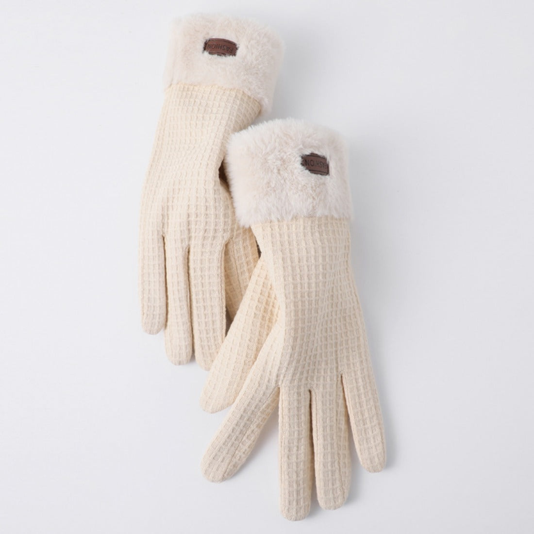 Gloving - Winter Warm Waffle Knit Gloves