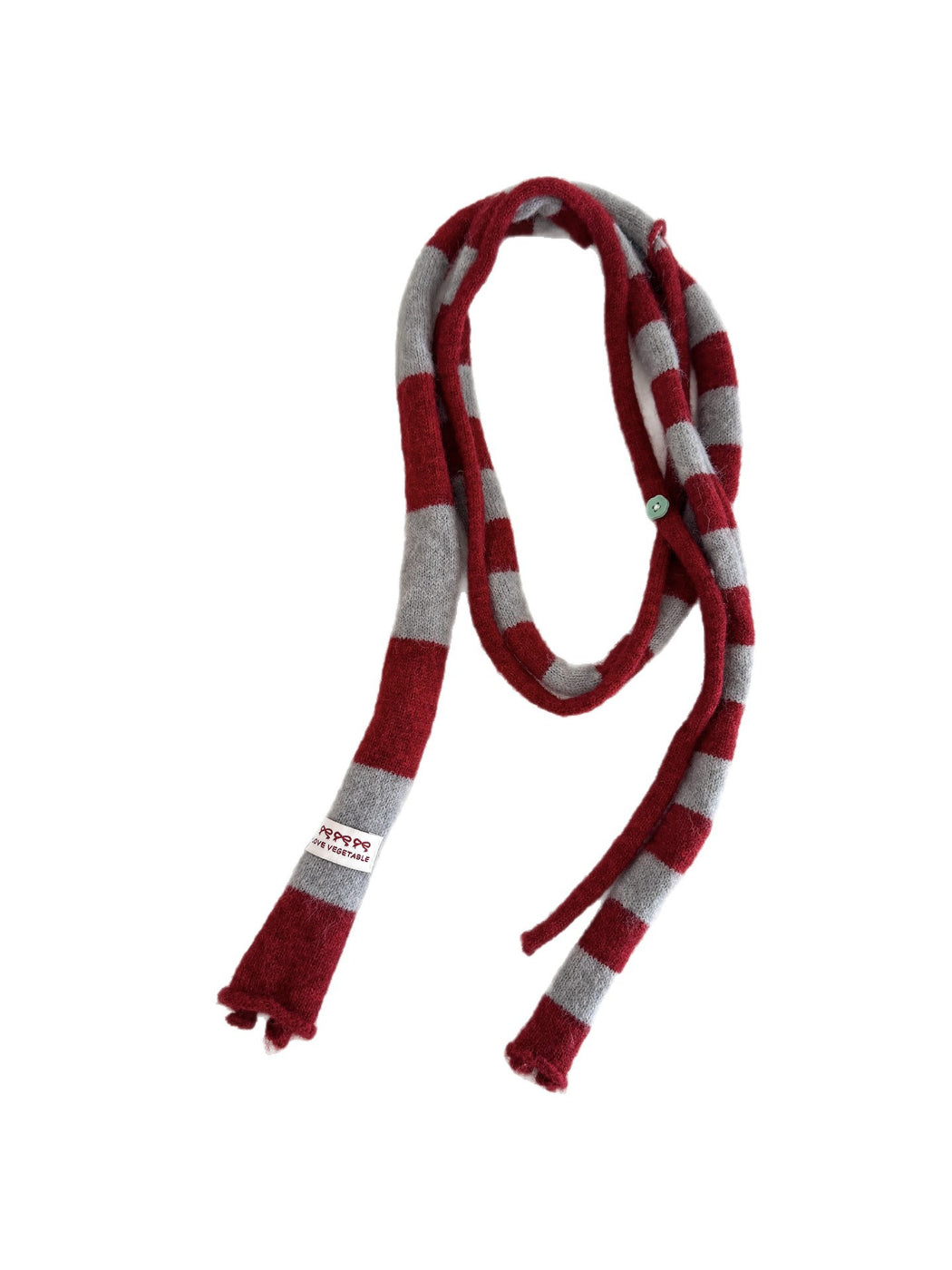 Scarvii - Soft Striped Knit Narrow Scarf