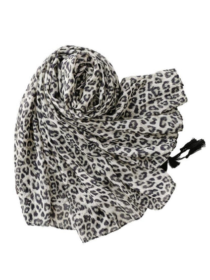 Scarvii - Autumn Leopard Print Travel Scarf for Women
