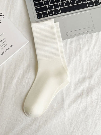 Rufia - Candy Colorful Solid Mid-Calf Socks