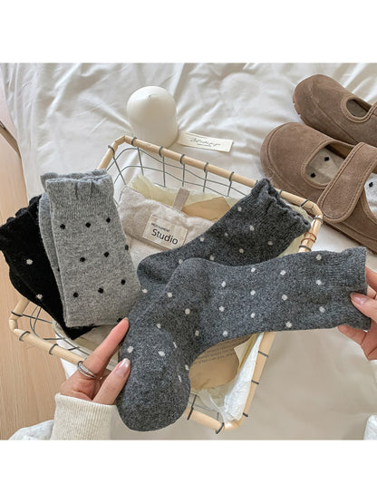 Rufia - Soft Polka Dot Crew Socks