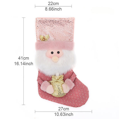 Xris - Pink Sequin Christmas Stocking