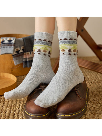 Rufia - Mushroom Pattern Knit Crew Socks product image 3