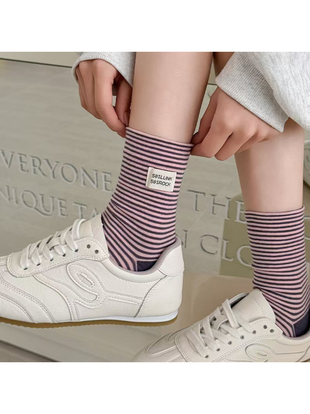 Rufia - Retro Stripe Stretch Crew Socks product image 2