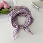 Scarvii - Vintage Floral Print Square Scarf
