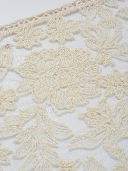 Scarvii - Summer Beige Lace Headscarf