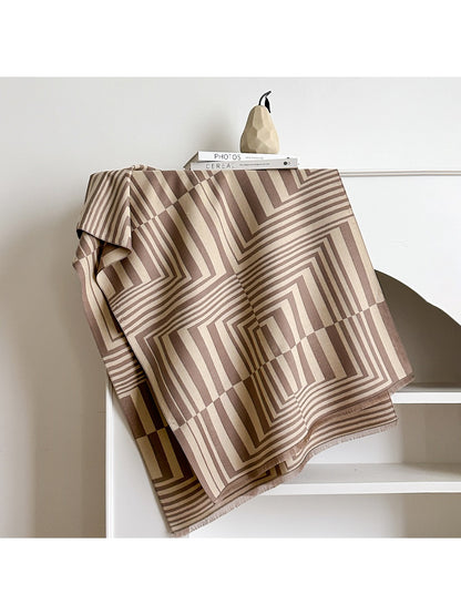 Scarvii – Striped Geometric Winter Scarf & Shawl