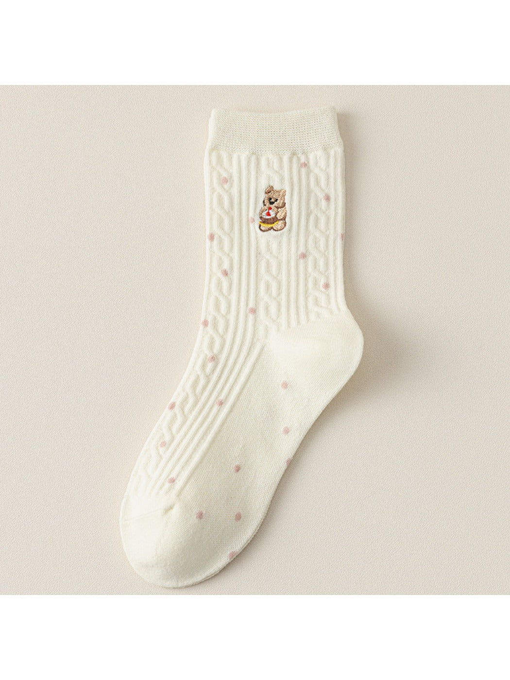 Rufia - Winter Mid-Calf Socks with Cartoon Animal Pattern